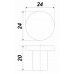 Ручка кнопка BOYARD SOLO RC042BSN.4   Атласный сатиновый никель