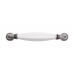 Ручка скоба BOYARD TIFFANY RS121BAZ.4/96/W белый, чернёный старинный цинк Ручка скоба BOYARD TIFFANY RS121BAZ.4/96/W белый, чернёный старинный цинк