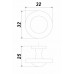 Ручка кнопка BOYARD OLSEN RC463BL.3 Чёрный матовый